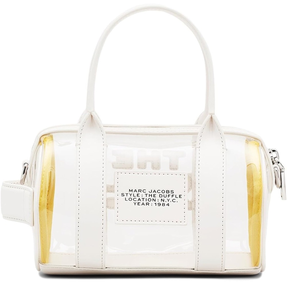 Marc Jacobs The Clear Mini Duffle Bag Women's White Crossbody Top Handle - Picture 3 of 7